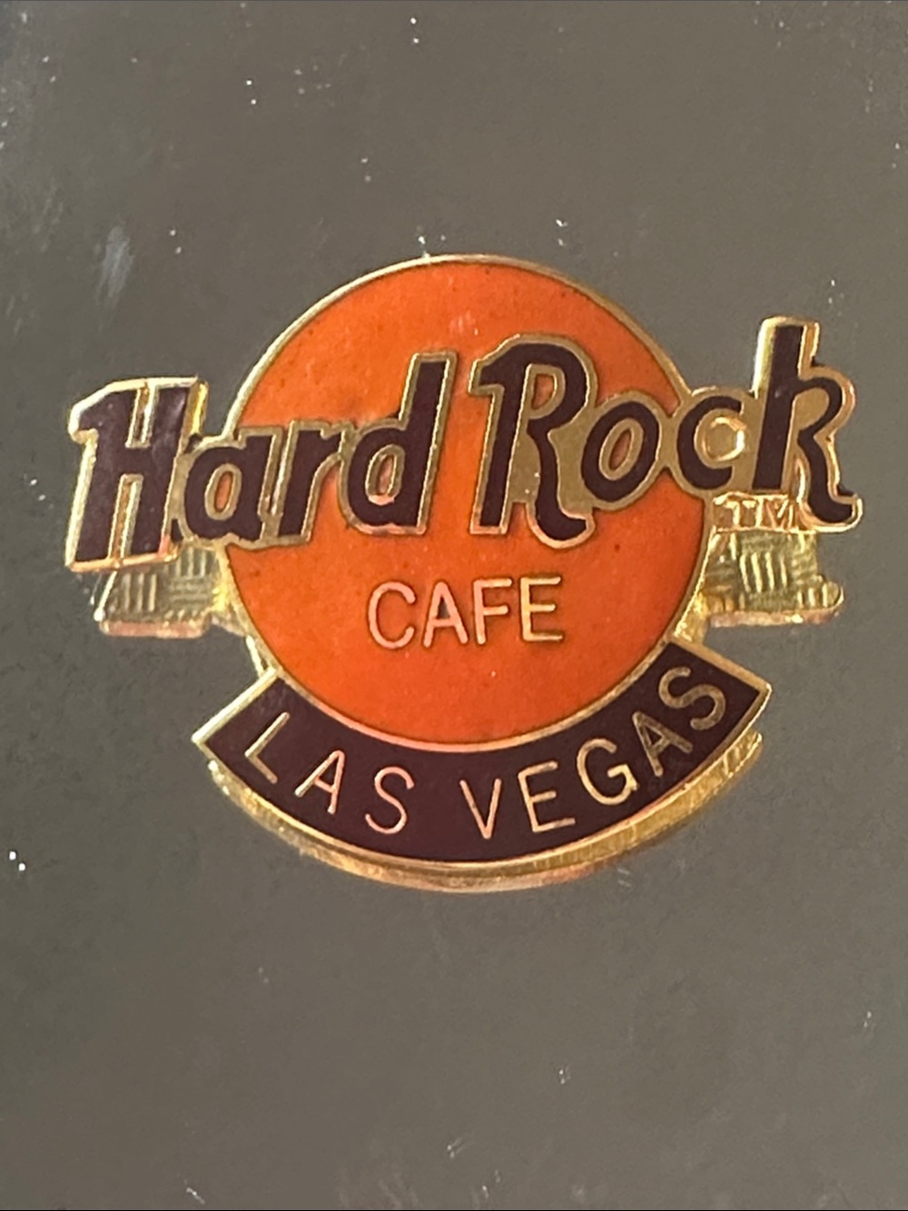 Hard Rock Cafe Orange & Gold Tone Las Vegas Pin